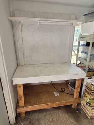 Wood Crafting Table With Light