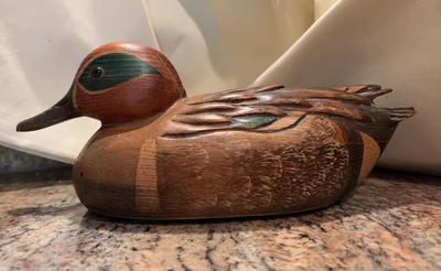 Tom Taber Carved Wood Duck 