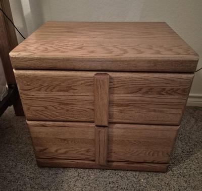 Solid Wood Nightstand 