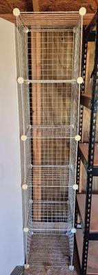 Coated Wire Metal Cube Shelf