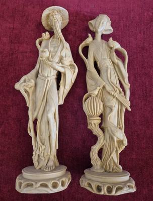 Vintage Santini Asian Couple Resin