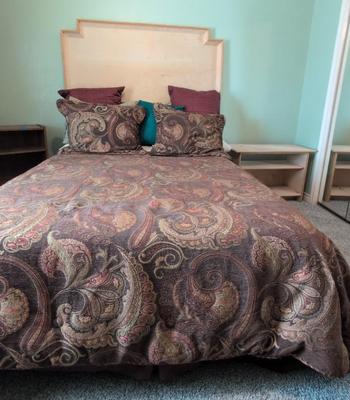 Queen Bed & Shelf