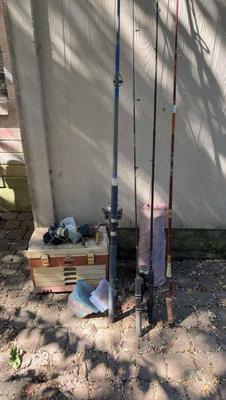 Fishing rods case and folding chair and fishing supplies