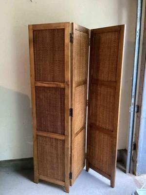 Modern three panel folding screen