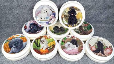 Danbury mint limited edition french poodle collector s plates