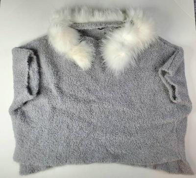 Fabiana filippi fox fur collared italian alpaca fur blouse