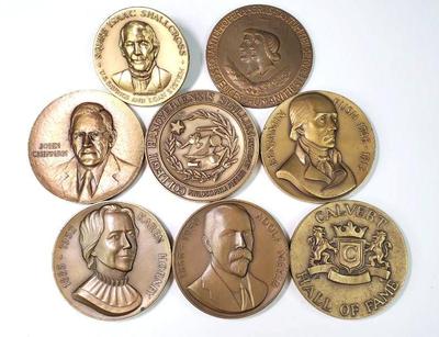 Bronze medallions commemorative