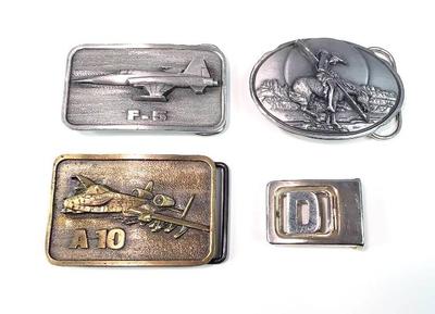 Belt buckles include us airforce and arroyo grande end of the trail