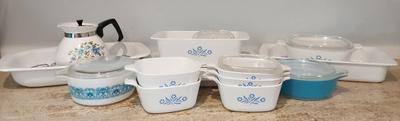 CORNINGWARE BLUE CORNFLOWER PATTERN BAKEWARE