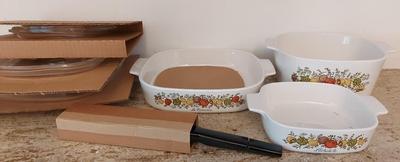 VINTAGE CORNINGWARE SPICE OF LIFE CASSEROLE SET