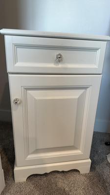 MSE White Single Drawer Cabinet Stand