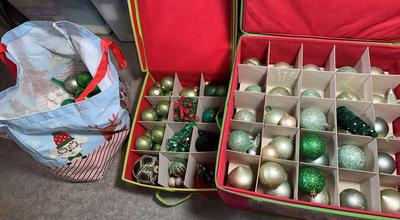 Christmas Tree In Green Ornaments