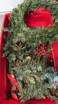 Lighted Garland & Holiday Greenery