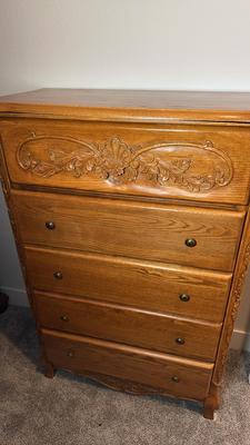 Summit Sherwood Carved 5 Drawer Chest With Jewelry Storage