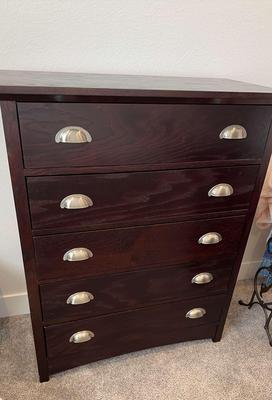 Modern Five Drawer Tall Dresser