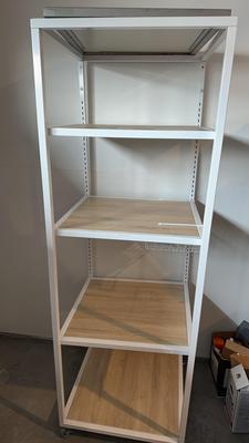 Square Tall Metal Rolling Shelving Unit