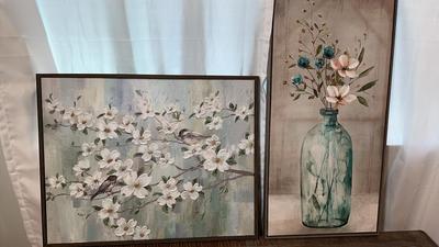Textured Canvas Floral Decor Prints
