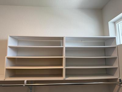 4 White 2-Shelf Shoe Storage Shelves 