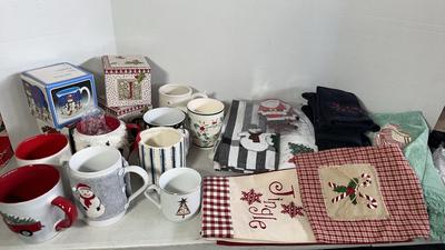 Christmas Mugs & Kitchen Towels