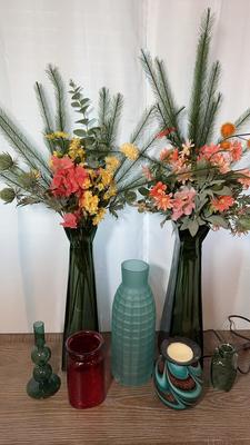 Faux Arrangement Decor & Jars