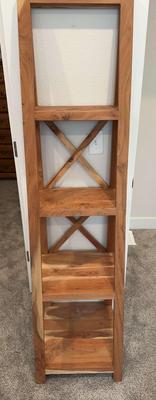 Acacia Ladder Bookcase Display Shelf