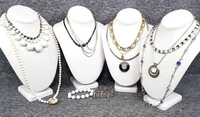 Necklaces bracelets baubles, beads, stones