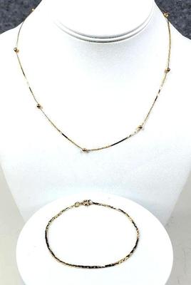 14k gold necklace and bracelet