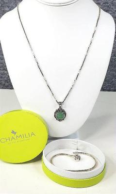 Chamilia snap sterling silver bracelet sterling necklace