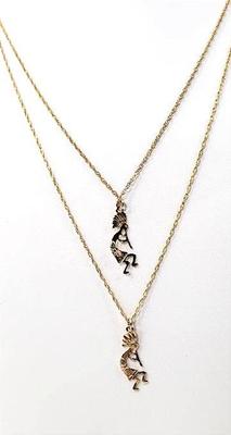 10k kokopellii charm necklaces