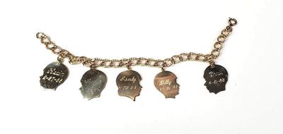 12k gf mother s charm bracelet 7 inch