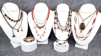 Earth tones boho costume jewelry necklaces & bracelets