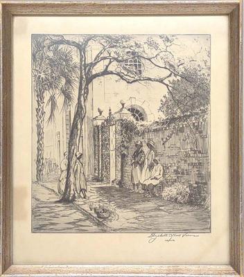 Sale Photo Thumbnail #489: Elizabeth O'Neill Verner Pencil Signed Etching