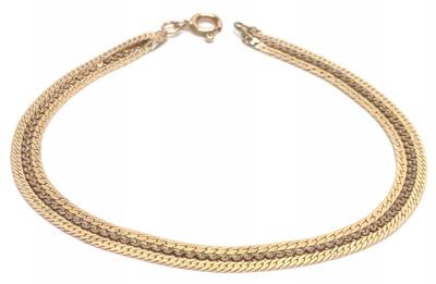 Sale Photo Thumbnail #137: 14K Yellow Gold Triple Strand Chain Bracelet (7")