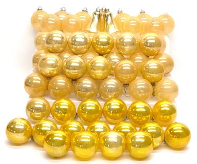Sale Photo Thumbnail #506: (58) Vintage Round 2" Glass Christmas Ornaments