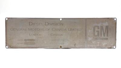 Sale Photo Thumbnail #360: 1973 GM GP-38-2W Diesel Locomotive Builders Plate