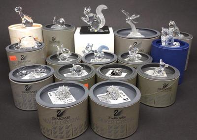 Sale Photo Thumbnail #443: (16) Swarovski Animal Crystal Figurines w/ Boxes