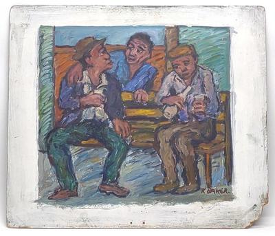 Sale Photo Thumbnail #232: Kenneth Baker (1931-1995) Oil On Board Painting