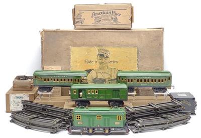 Sale Photo Thumbnail #14: Prewar American Flyer Jeffersonian Train Set & Box