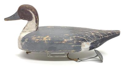 Sale Photo Thumbnail #319: North Carolina Balsa Pintail Drake Duck Decoy