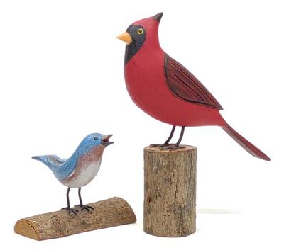 Sale Photo Thumbnail #403: 2 Charles W. Slagle Carved Birds (Chestertown, MD)