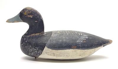 Sale Photo Thumbnail #334: Rock Hall Bluebill Duck Decoy (John Glenn Paint)