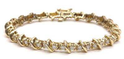 Sale Photo Thumbnail #16: 14K Gold & Diamond 1.2 ctw Tennis Bracelet (7.5")