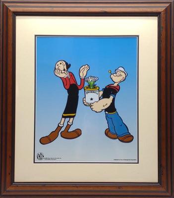 Sale Photo Thumbnail #492: Popeye & Olive Oyl Animation Art Sericel in Frame