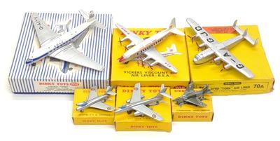 Sale Photo Thumbnail #162: 6 Vintage Dinky Airplane & Jet Model Toys w/ Boxes
