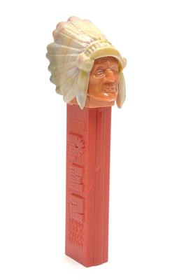 Sale Photo Thumbnail #5: Marbleized Indian Chief Pez Dispenser No Feet