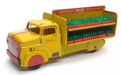 Sale Photo Thumbnail #24: Marx Coca Cola Delivery Truck Pressed Steel Toy