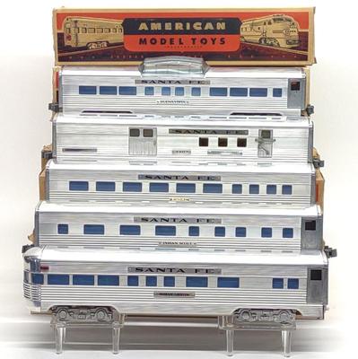 Sale Photo Thumbnail #264: 5 AMT Santa Fe Passenger Car Toy Trains w/ Boxes