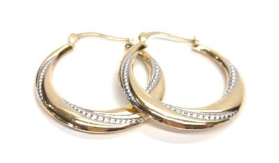 Sale Photo Thumbnail #94: 14K White & Yellow Gold Hoop Earrings