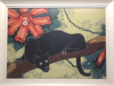 Sale Photo Thumbnail #487: Billy Seay Mid Century Black Panther Turner Print