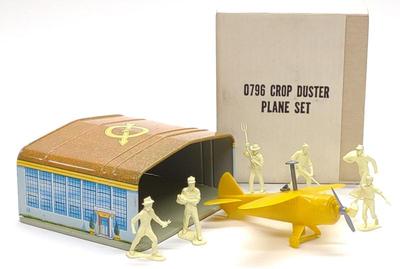 Sale Photo Thumbnail #213: Marx Crop Duster Plane Toy Set w/ Box (#0796)